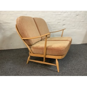 Ercol Windsor Bergere Two Seater Settee In Light Finish