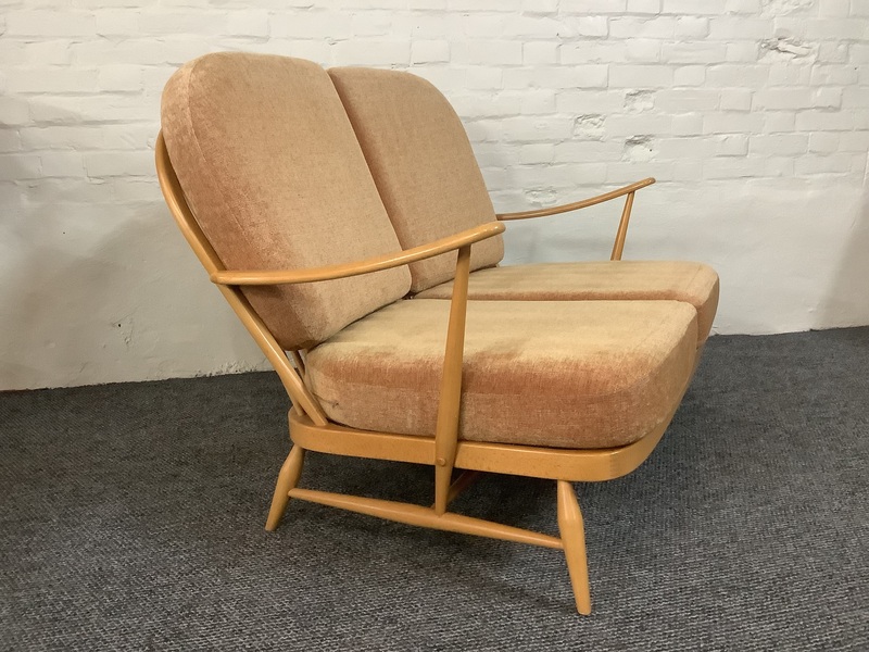 Ercol Windsor Bergere Two Seater Settee In Light Finish