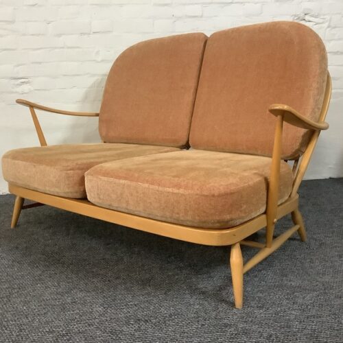 Ercol Windsor Bergere Two Seater Settee In Light Finish