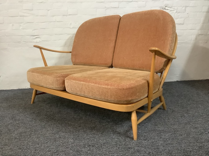 Ercol Windsor Bergere Two Seater Settee In Light Finish
