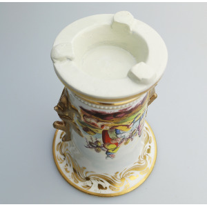 An antique Continental porcelain hand-painted scenic Vase C.early 19thC