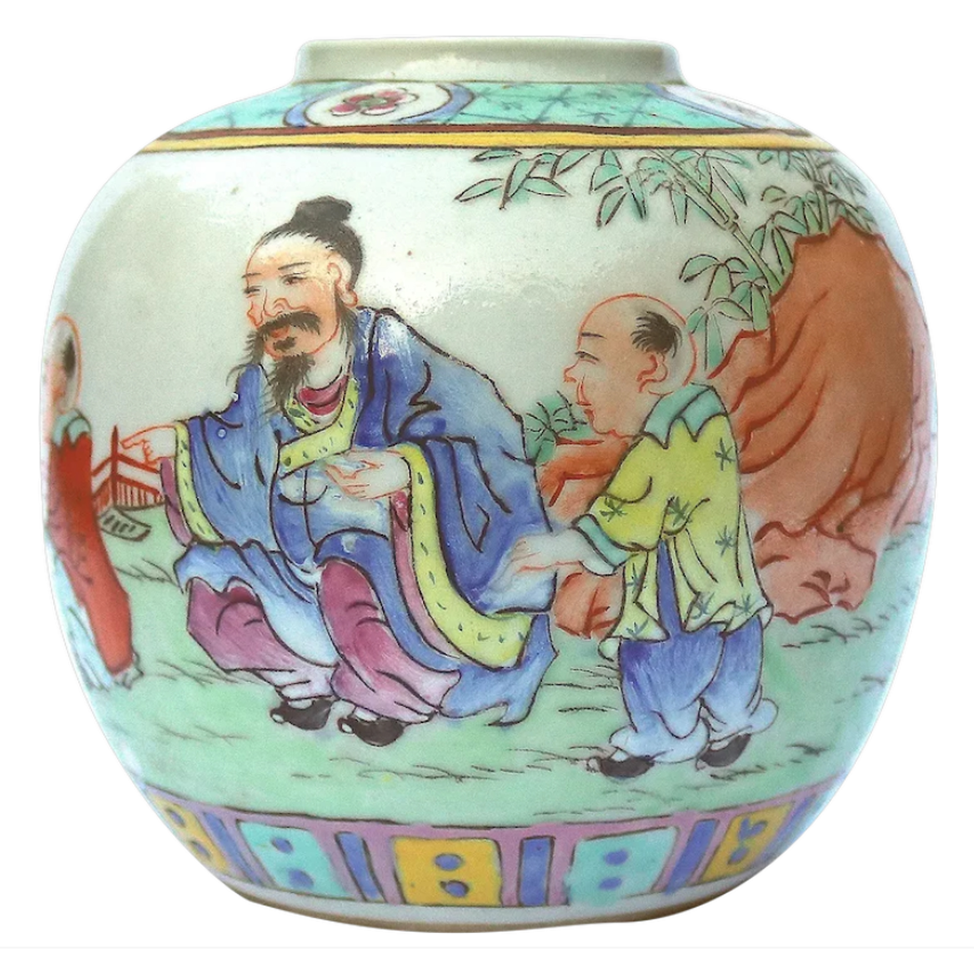 An antique Chinese Qing 4-character mark porcelain Jarlet C.19th/early 20thC