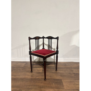 Inlaid Mahogany Corner Chair