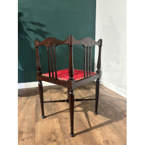 Inlaid Mahogany Corner Chair