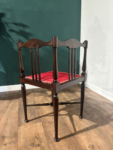 Inlaid Mahogany Corner Chair