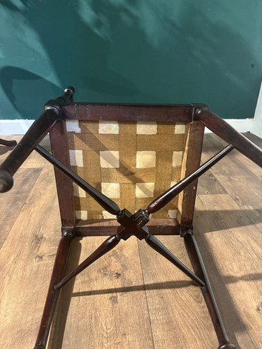 Inlaid Mahogany Corner Chair