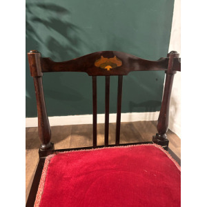 Inlaid Mahogany Corner Chair