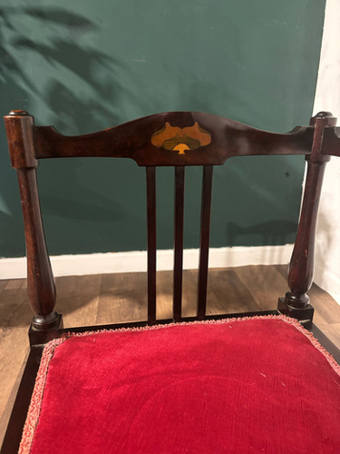 Inlaid Mahogany Corner Chair