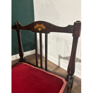 Inlaid Mahogany Corner Chair