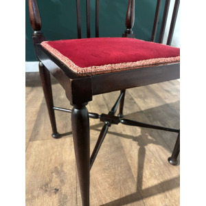 Inlaid Mahogany Corner Chair