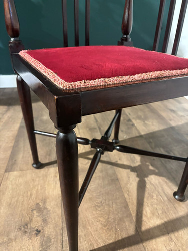 Inlaid Mahogany Corner Chair