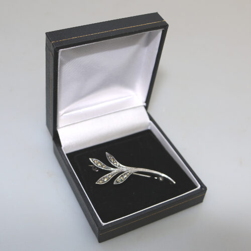 English solid silver & Marcasite Bernard Instone designer novelty Brooch C.1963