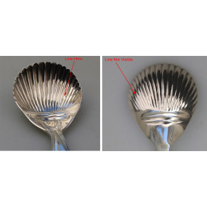 An antique Georgian Irish solid silver Kings handle Caddy Spoon Dublin C.1822