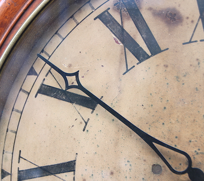 Large 44.5cm Early Original Industrial Wall Clock Factory. Fully Guaranteed