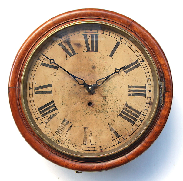 Large 44.5cm Early Original Industrial Wall Clock Factory. Fully Guaranteed