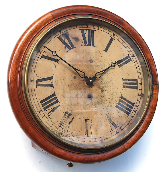 Large 44.5cm Early Original Industrial Wall Clock Factory. Fully Guaranteed