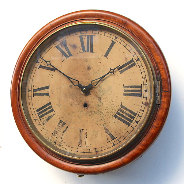 Large 44.5cm Early Original Industrial Wall Clock Factory. Fully Guaranteed