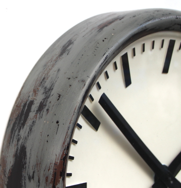 Large 49cm Midcentury Original Industrial Wall Clock Factory. Fully Guaranteed