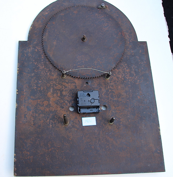 Large 51cm 18th Century Original Iron Grandfather/Longcase Clock Dial. Fully Guaranteed.