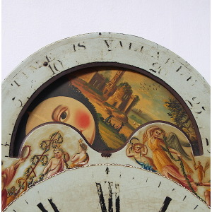Large 51cm 18th Century Original Iron Grandfather/Longcase Clock Dial. Fully Guaranteed.