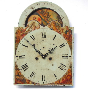 Large 51cm 18th Century Original Iron Grandfather/Longcase Clock Dial. Fully Guaranteed.