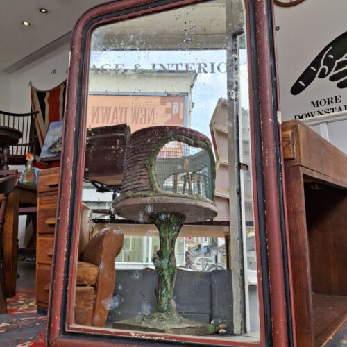 Large Scale 19th Century French Painted Louis Philippe Mirror. Antique/Mercury
