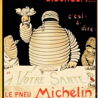Michelin vintage 1920 Poster - Nunc est Bibendum,