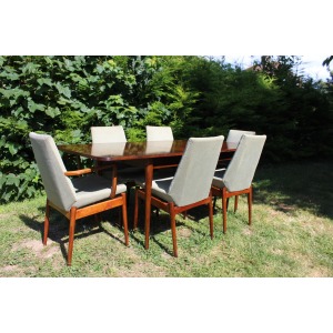 Mid Century Rosewood Dining Table and Chairs by Robert Heritage for Archie Shine