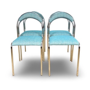 Mid Century Chrome Dining Chairs.