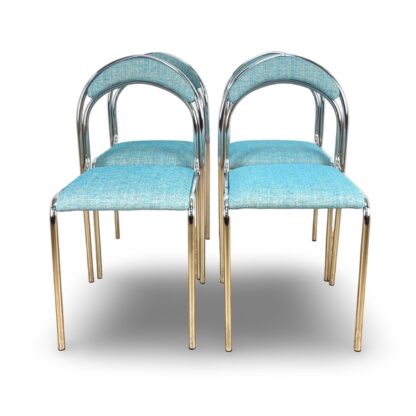 Mid Century Chrome Dining Chairs.