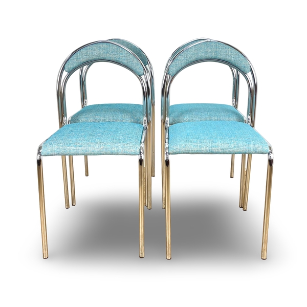 Mid Century Chrome Dining Chairs.
