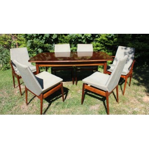 Mid Century Rosewood Dining Table and Chairs by Robert Heritage for Archie Shine