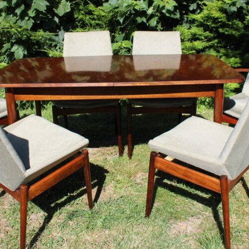 Mid Century Rosewood Dining Table and Chairs by Robert Heritage for Archie Shine