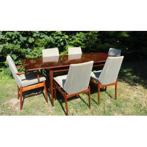 Mid Century Rosewood Dining Table and Chairs by Robert Heritage for Archie Shine