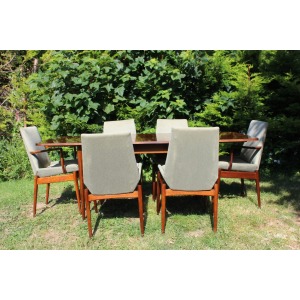 Mid Century Rosewood Dining Table and Chairs by Robert Heritage for Archie Shine