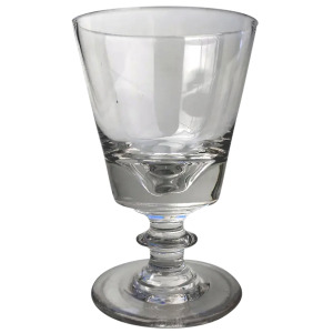 Antique stemware small novelty bucket bowl Rummer shaped deceptive glass C.19thC