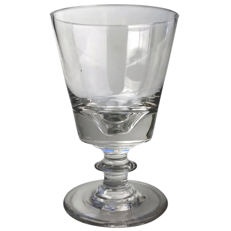 Antique stemware small novelty bucket bowl Rummer shaped deceptive glass C.19thC