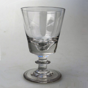 Antique stemware small novelty bucket bowl Rummer shaped deceptive glass C.19thC