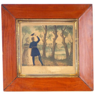An extremely rare antique Victorian framed novelty Illusion Royalty Print C.19thC