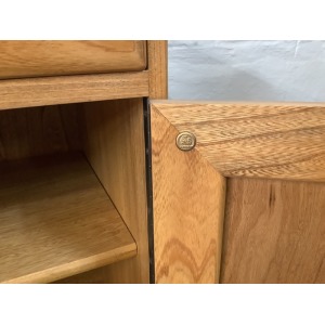 Pair Of Ercol Windsor Sideboard Cabinets In Light Finish.