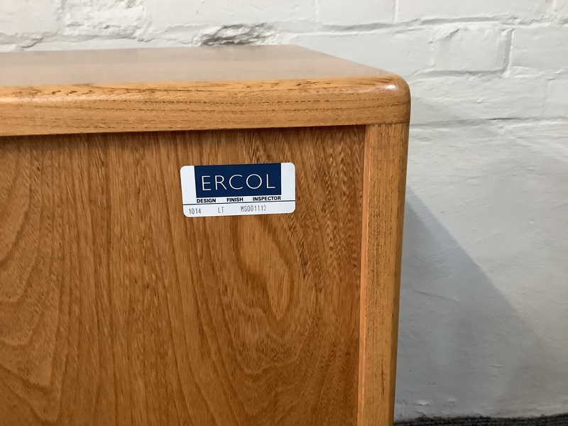 Pair Of Ercol Windsor Sideboard Cabinets In Light Finish.