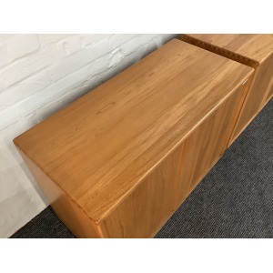 Pair Of Ercol Windsor Sideboard Cabinets In Light Finish.