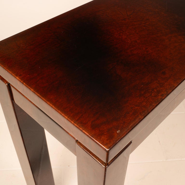 Parchment console table by Aldo Tura 1960