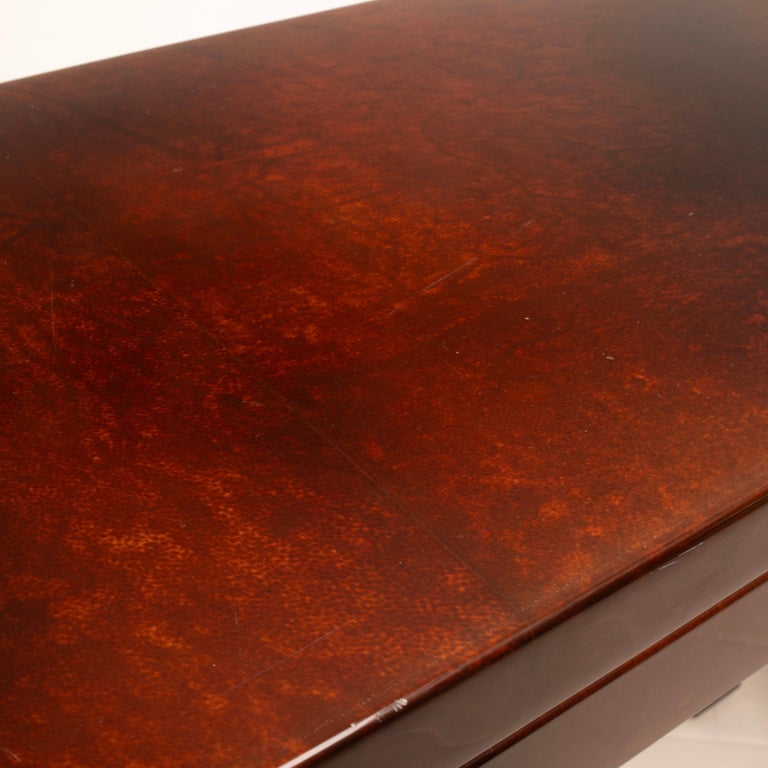 Parchment console table by Aldo Tura 1960