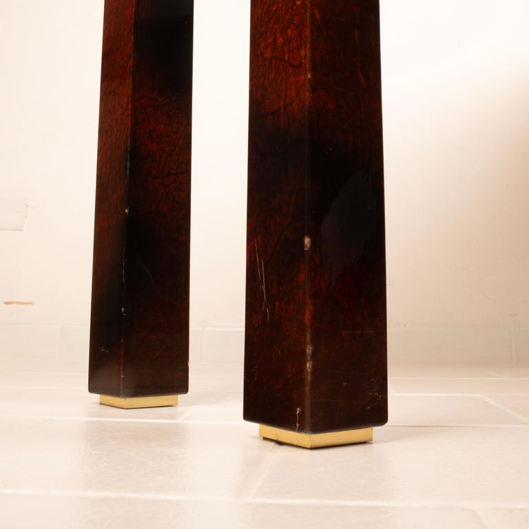 Parchment console table by Aldo Tura 1960