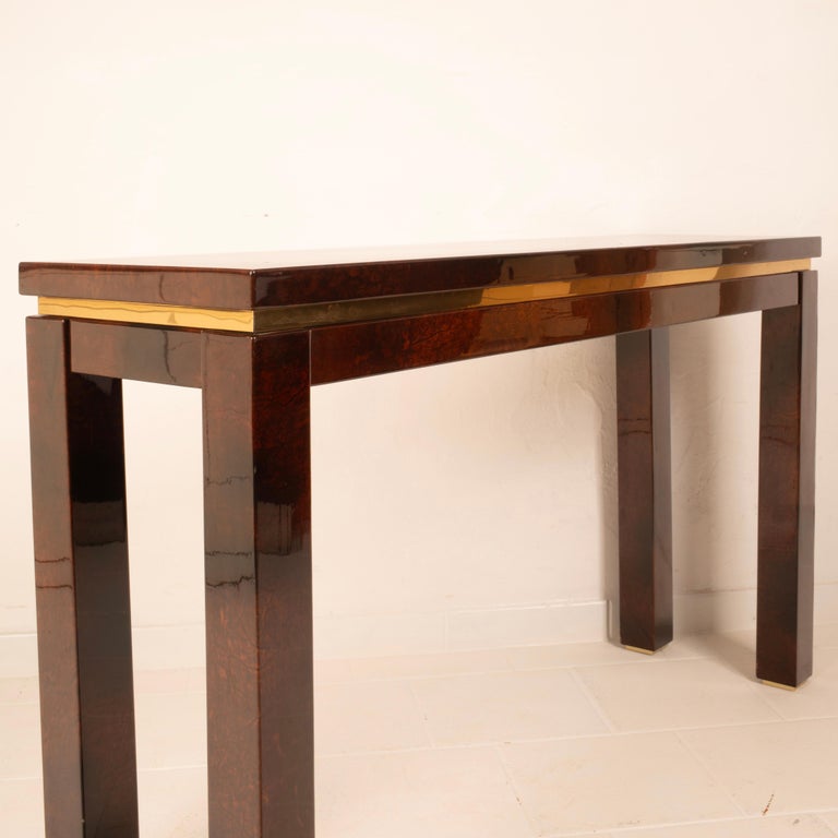 Parchment console table by Aldo Tura 1960