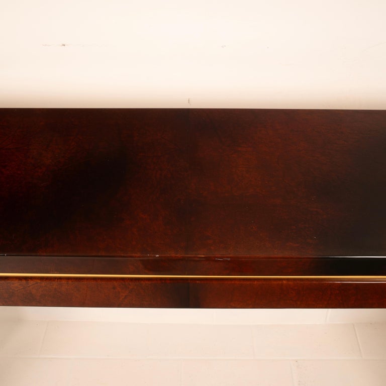 Parchment console table by Aldo Tura 1960