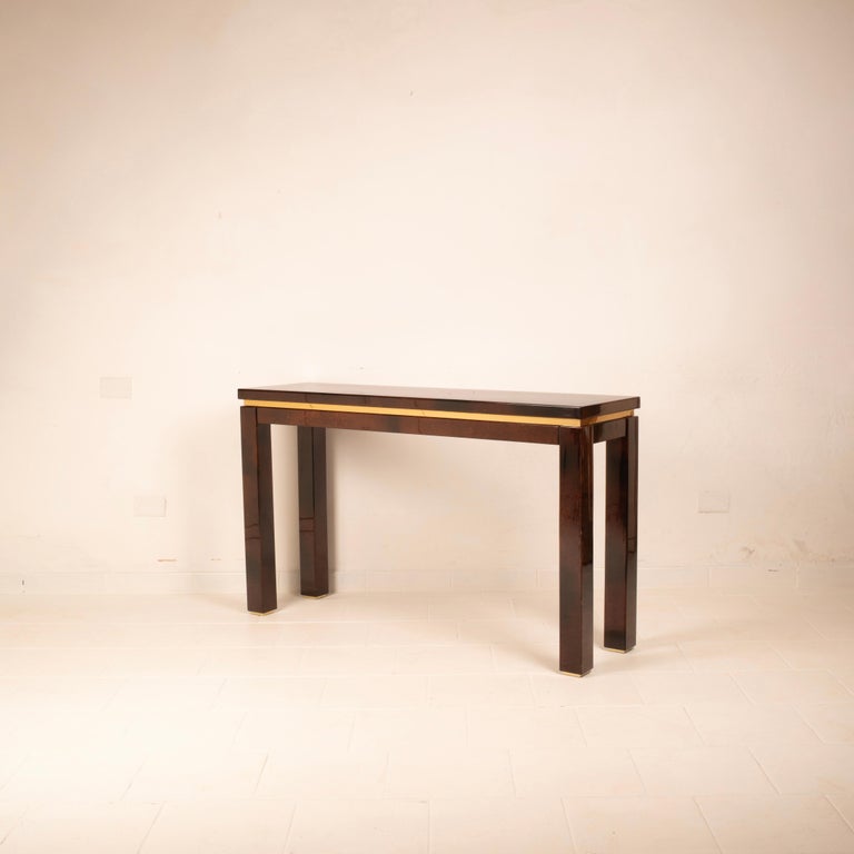 Parchment console table by Aldo Tura 1960