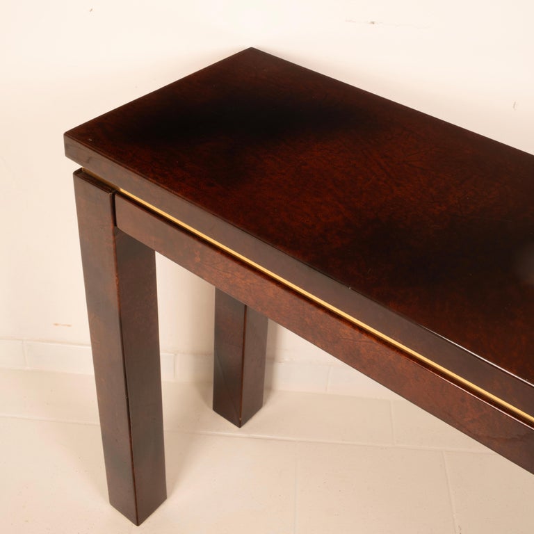 Parchment console table by Aldo Tura 1960