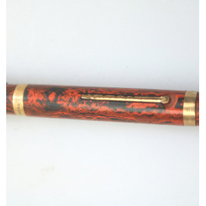 A good antique Swan Mabie & Todd Marbled Fountain Pen 9ct Gold & 14ct Nib C.1929